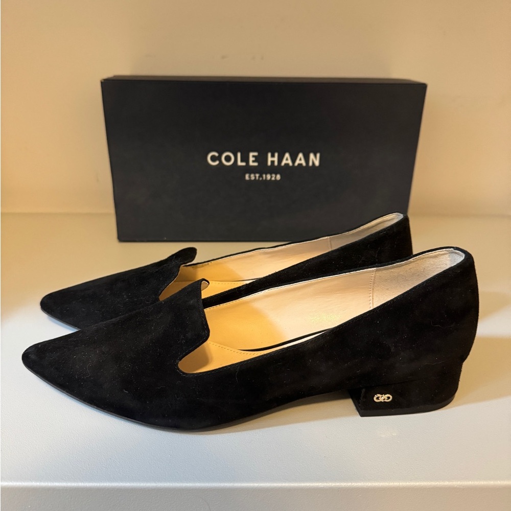 Cole Haan Women's Black Suede Loafers